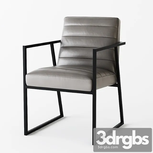 C & b channel leather arm chair 2 3D Model Download
