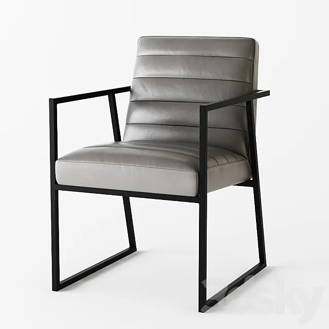 C & B Channel Leather Arm Chair 3D Model C & B Channel Leather Arm Chair 3D Model