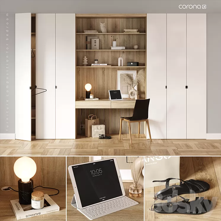 C o m p o s i t i o n f o r t h e b e d r o o m 3D Model C o m p o s i t i o n f o r t h e b e d r o o m 3D Model