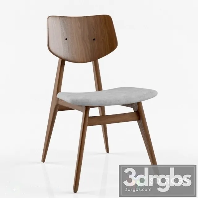 C275 Side Wooden Dining Chair 3D Model Download