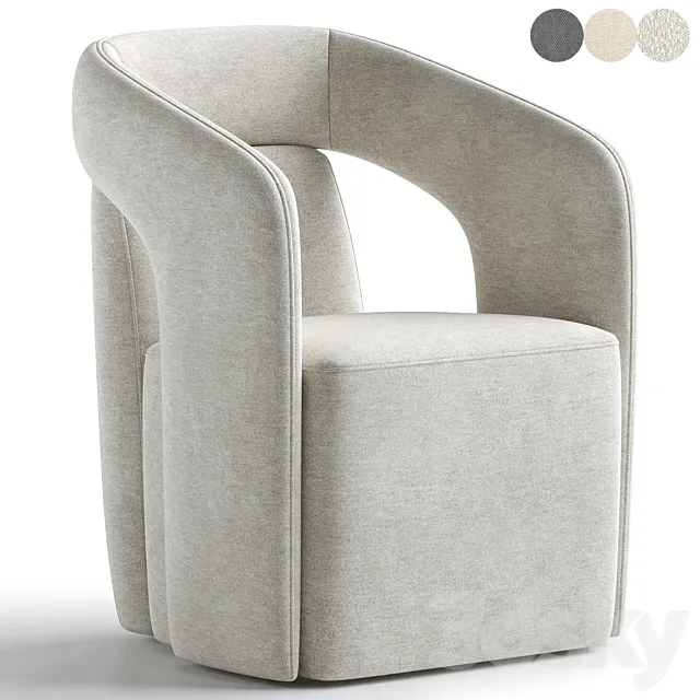 Caballito Rolling Dining Chair 3D Model