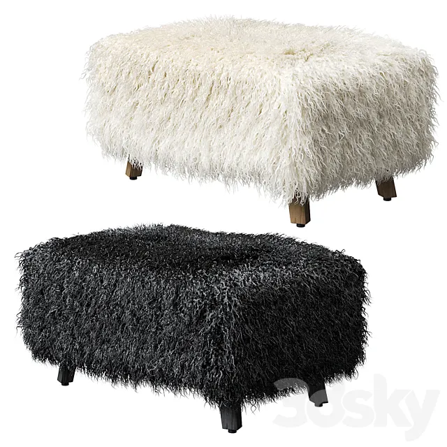 Cabana Footstool Yeti Timothy Oulton 3DModel Cabana Footstool Yeti Timothy Oulton 3DModel