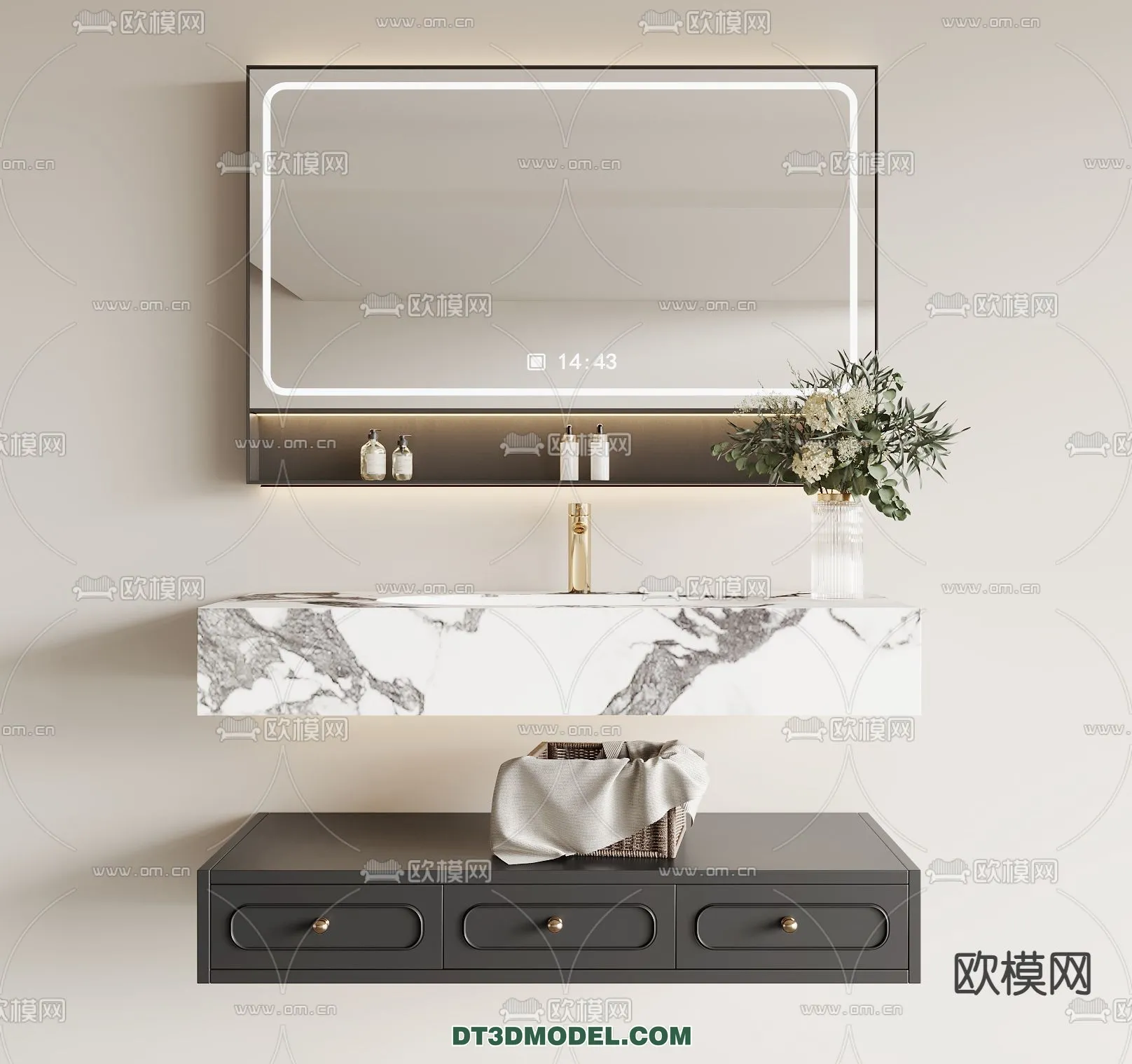 Cabinet 3D Models for Bathroom – Furniture Design – 041 Cabinet 3D Models for Bathroom – Furniture Design – 041