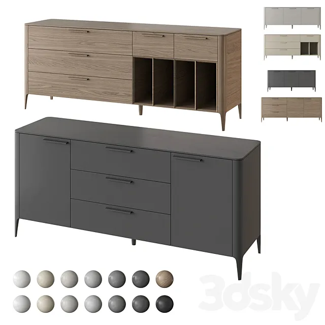 Cabinet 6 size Type Ellipse 14 colors 3D Model Cabinet 6 size Type Ellipse 14 colors 3D Model