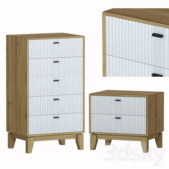 Cabinet and chest of drawers Bari Divan.ru 3D Model Cabinet and chest of drawers Bari Divan.ru 3D Model