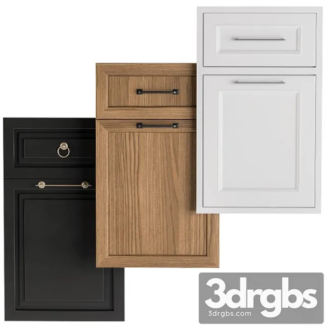 Cabinet door set01 3D Model Download