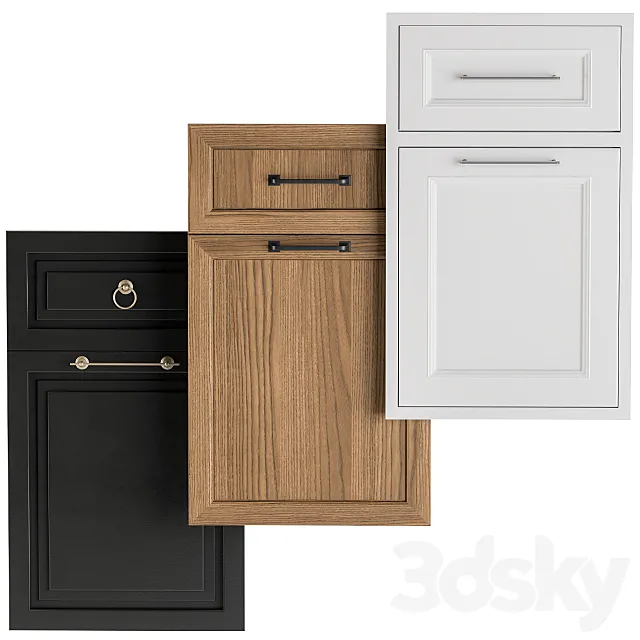 cabinet Door Set01 3D Model cabinet Door Set01 3D Model