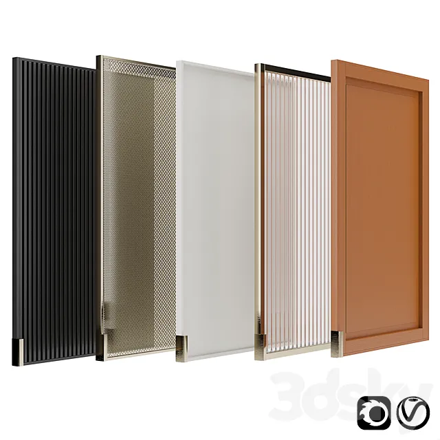 Cabinet doors set 01 3D Model Cabinet doors set 01 3D Model