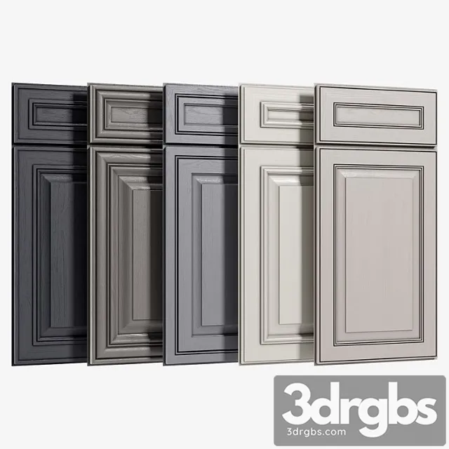 Cabinet doors set 1 3D Model Download