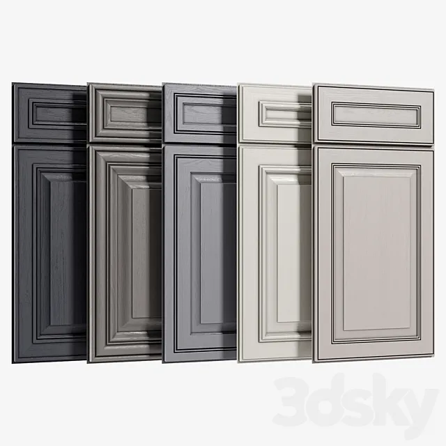 Cabinet Doors Set 1 3D Model Cabinet Doors Set 1 3D Model