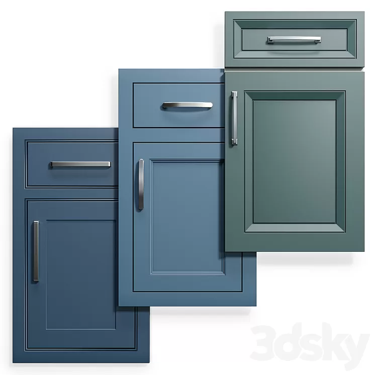 Cabinet Doors Set 10 3D Model