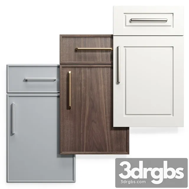 Cabinet doors set 11 3D Model Download