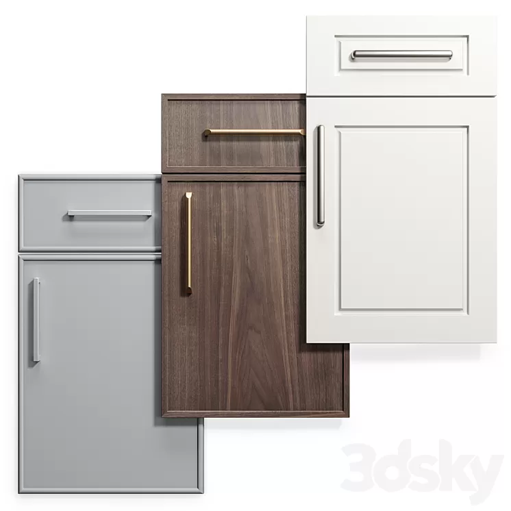 Cabinet Doors Set 11 3D Model