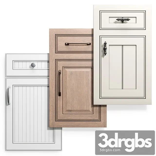 Cabinet doors set 12 3D Model Download