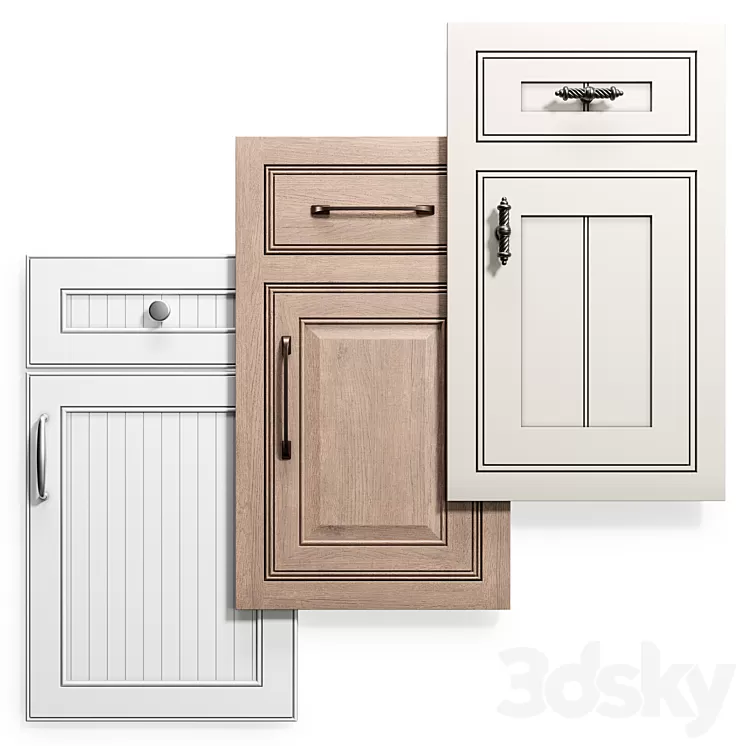 Cabinet Doors Set 12 3D Model