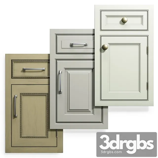Cabinet doors set 14 3D Model Download