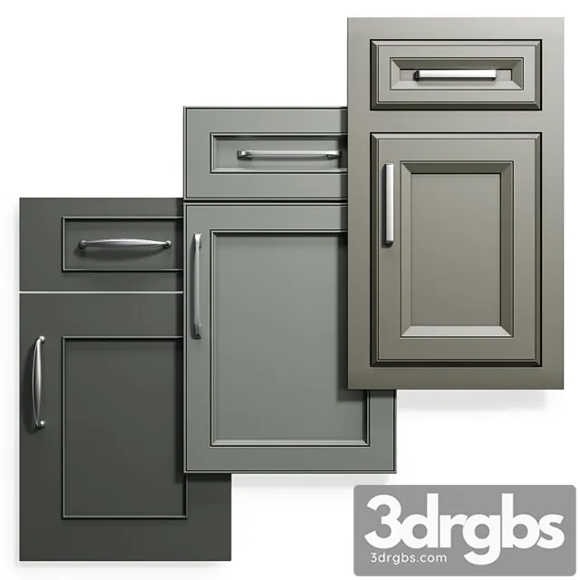 Cabinet doors set 15 3D Model Download