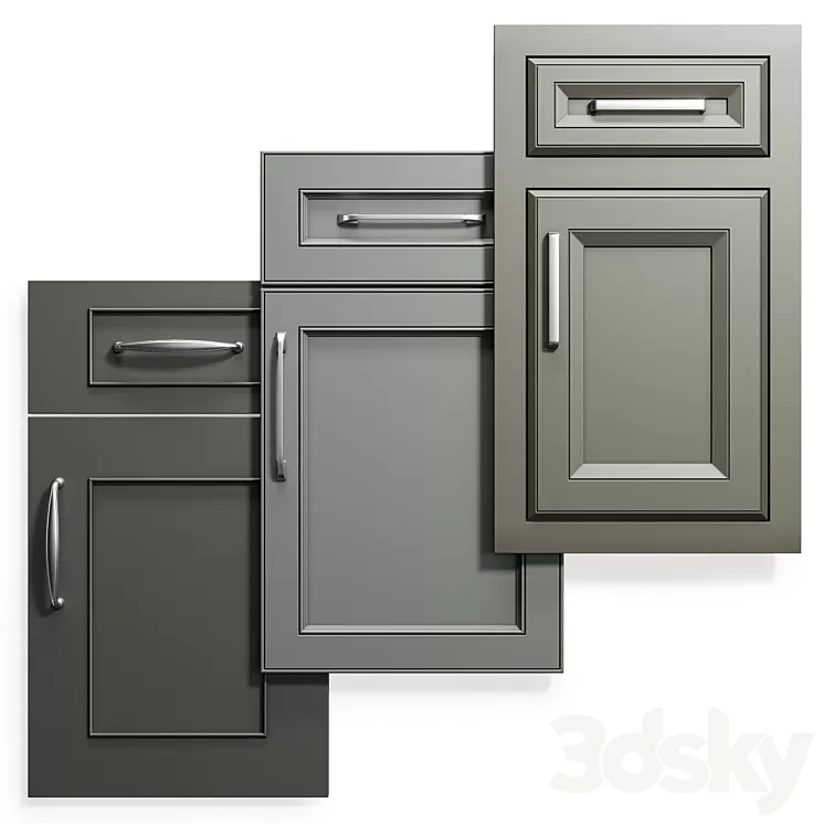 Cabinet Doors Set 15 3D Model