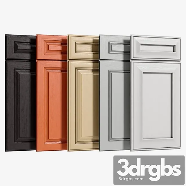 Cabinet doors set 2 3D Model Download