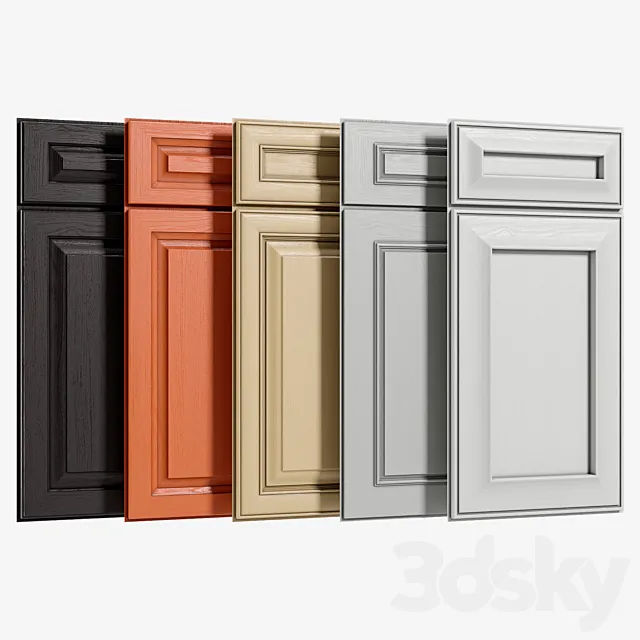Cabinet Doors Set 2 3DModel Cabinet Doors Set 2 3DModel