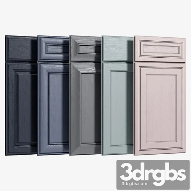 Cabinet doors set 3 3D Model Download