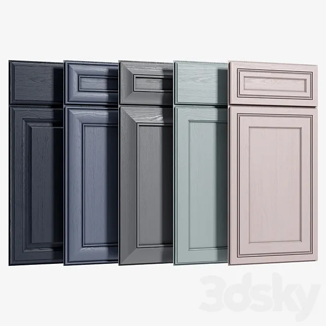 Cabinet Doors Set 3 3DModel Cabinet Doors Set 3 3DModel