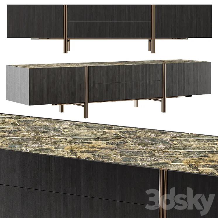 Cabinet edge tv 3D Model Free Download