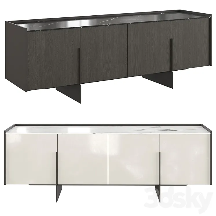 Cabinet for living room Katana 3D Model Free Download