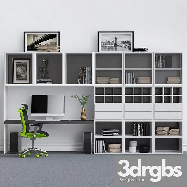 Cabinet for office 2 2 3D Model Download