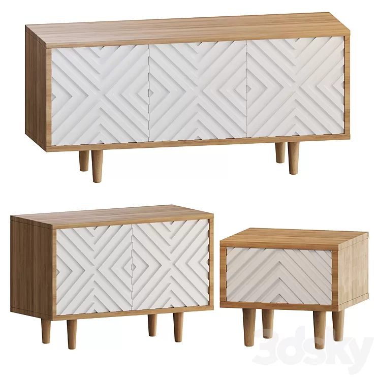 Cabinet Osobica Mount No.2 and bedside table 3D Model Cabinet Osobica Mount No.2 and bedside table 3D Model