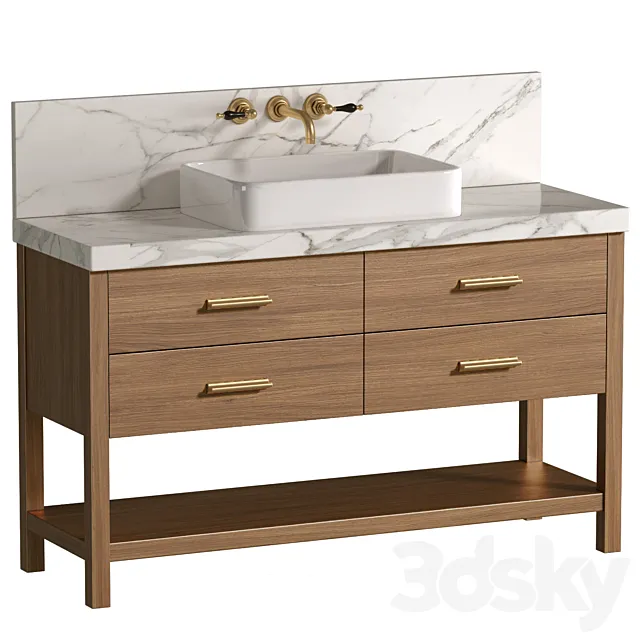 Cabinet washbasin.Modern Bathroom furniture. 3D Model Cabinet washbasin.Modern Bathroom furniture. 3D Model