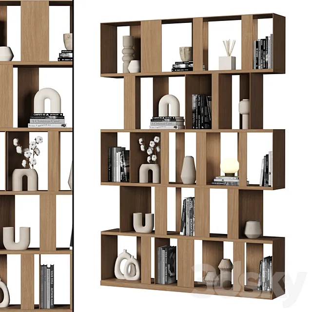 Cabinet with shelves 040 3D Model