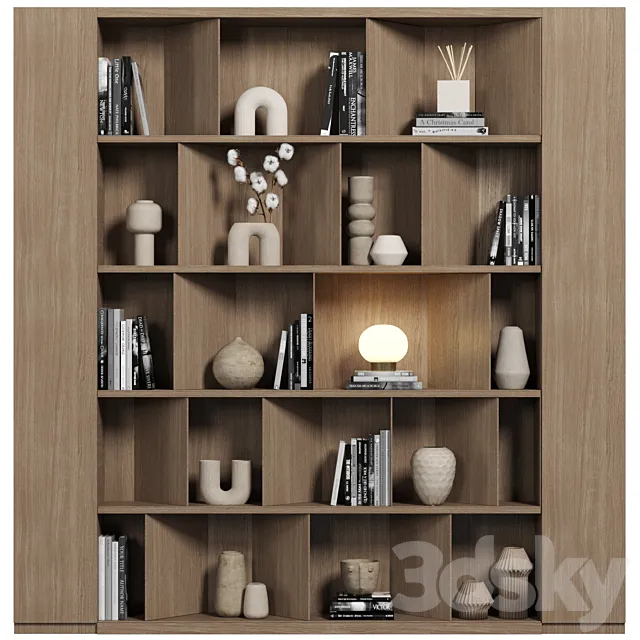 Cabinet with shelves 082 3D Model