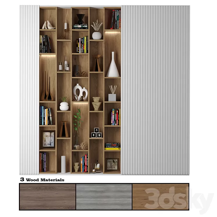 Cabinet with shelves 12 3D Model Free Download