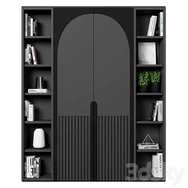 Cabinet with shelves 17 3D Model Free Download