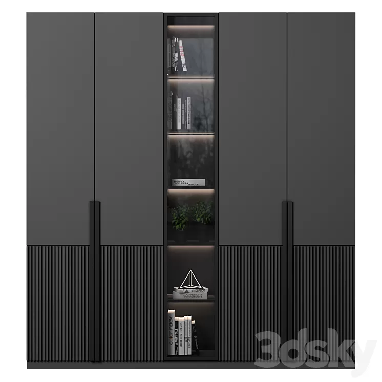cabinet with shelves 26 3D Model Free Download