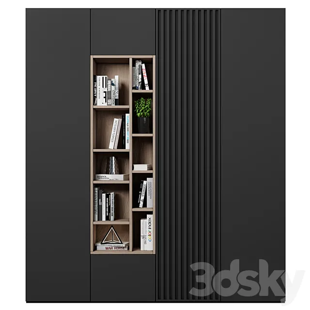 Cabinet with shelves 3D Model Cabinet with shelves 3D Model