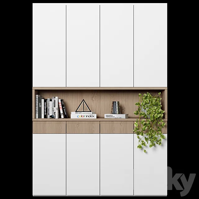 Cabinet with shelves 63 3D Model Cabinet with shelves 63 3D Model