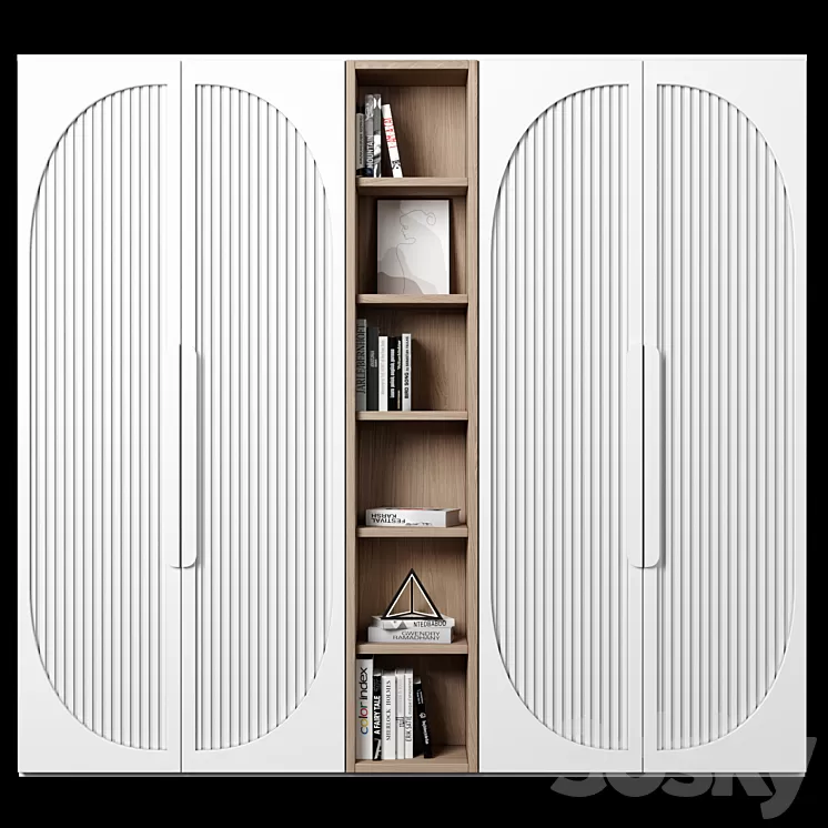 Cabinet with shelves 64 3D Model Free Download