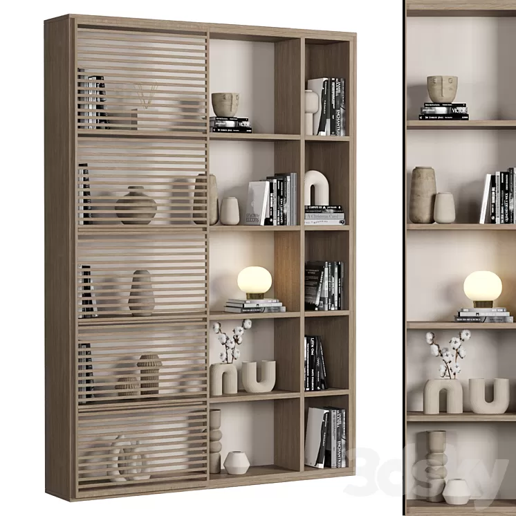 Cabinet with shelves_041 3D Model Free Download