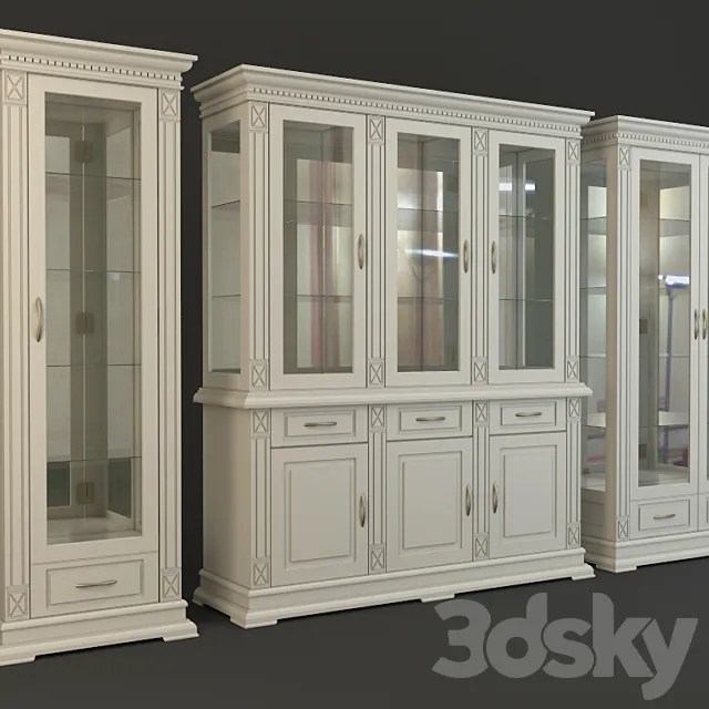Cabinet with showcase 3DModel