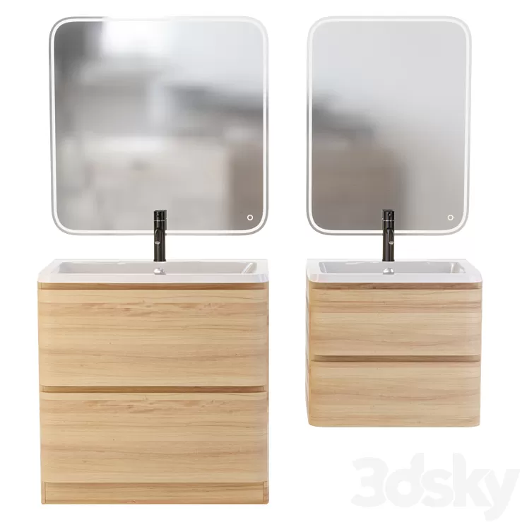 Cabinet with sink BelBagno Albano 3D Model Cabinet with sink BelBagno Albano 3D Model