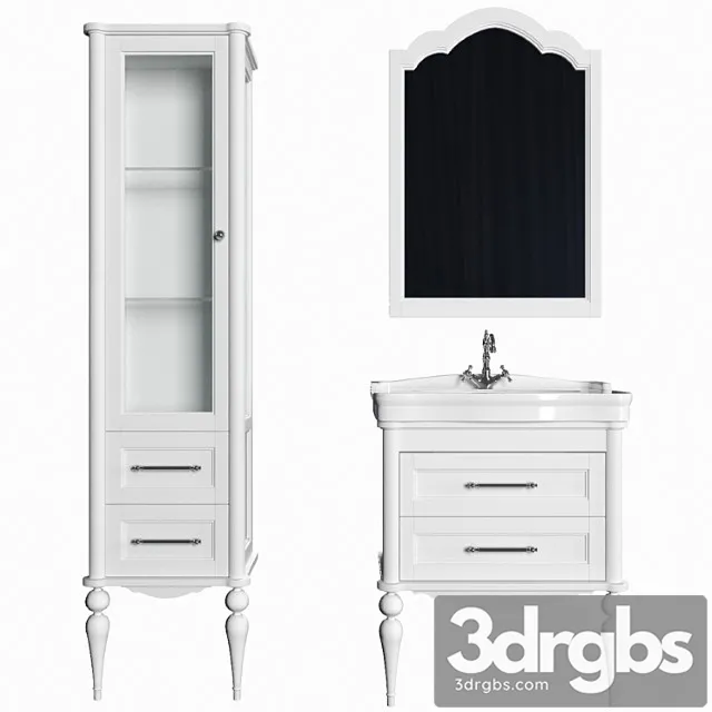 Cabinet with sink ValenHouse Aesthetics 80 3D Model Download