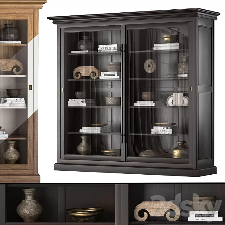 CABINET WITH SLIDING DOORS 61460863 BLK 3D Model