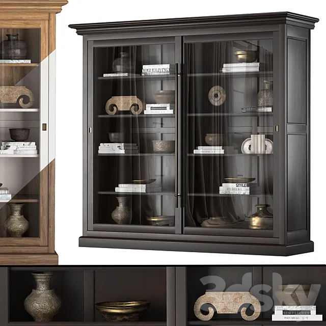 CABINET WITH SLIDING DOORS 61460863 BLK 3DModel CABINET WITH SLIDING DOORS 61460863 BLK 3DModel