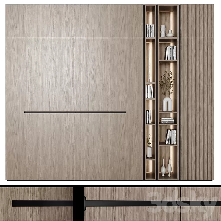 Cabinets modular in modern style 60 3D Model Free Download
