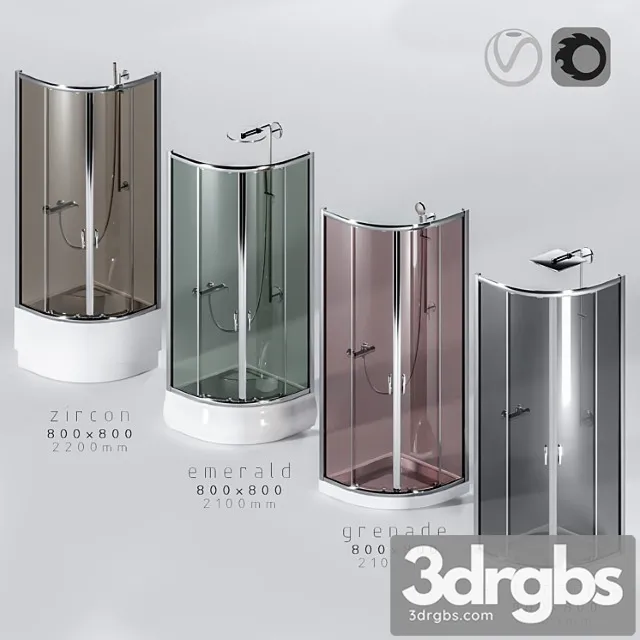 Cabins 4 Pcs 3D Model Download