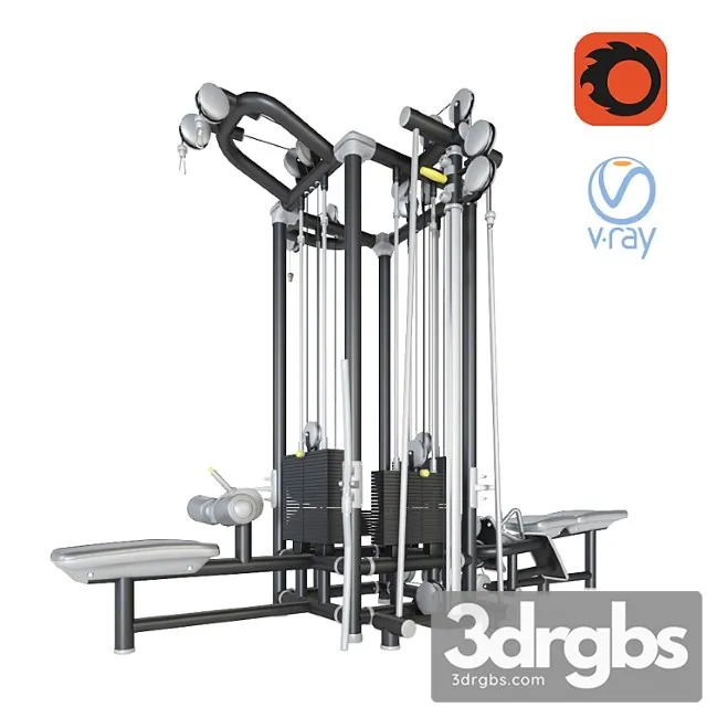 Cable station black 3D Model Download