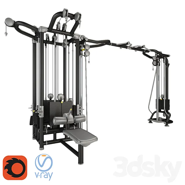 Cable Station Black_Set 02 3D Model Cable Station Black_Set 02 3D Model