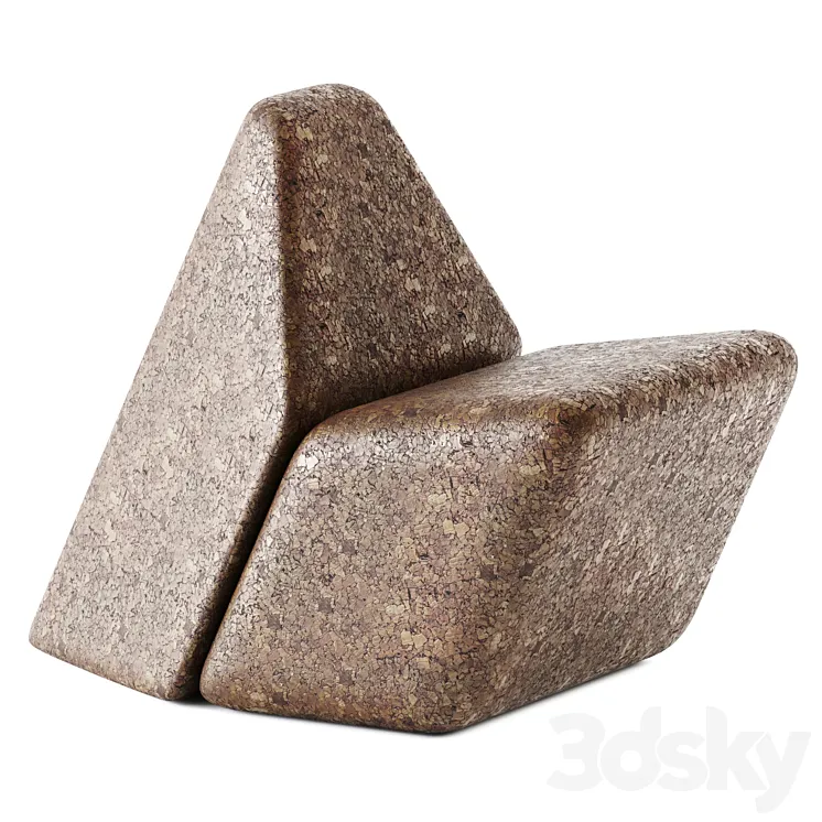 Cacao Armchair by BlackCork 3D Model Free Download